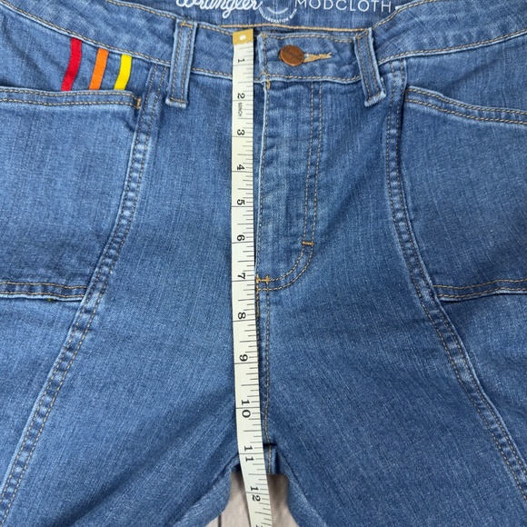 WRANGLER X MODCLOTH - Retro 70's Rainbow Pocket High Rise Jeans - 12 x 30 - Picture 10 of 11